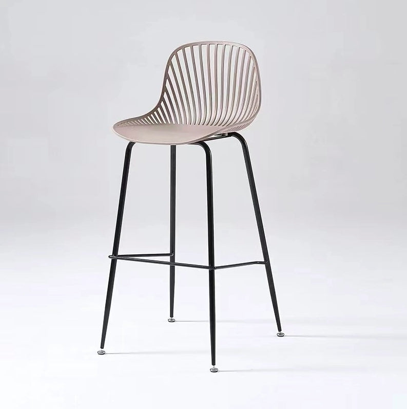 Scandinavian Round Plastic Bar Stool