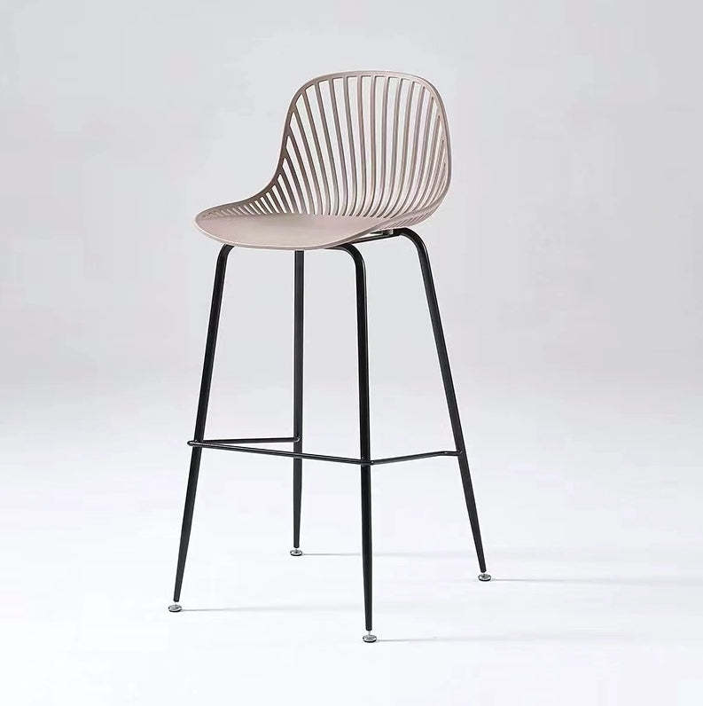 Scandinavian Round Plastic Bar Stool