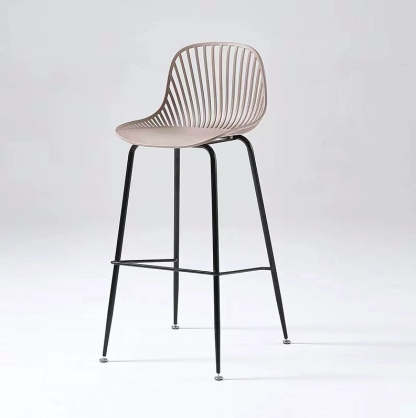 Scandinavian Round Plastic Bar Stool