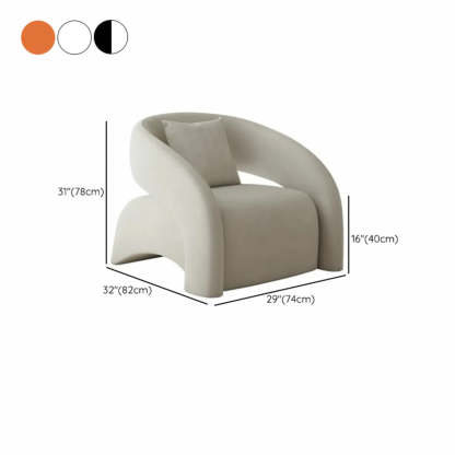 Black-White Sherpa Fixed-Back Arm Chair