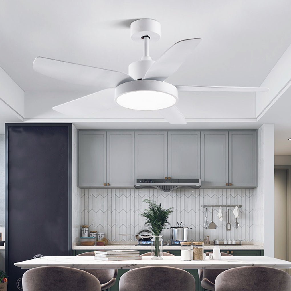 46" LED 6-Speed 5-Blade Ceiling Fan with Remote
