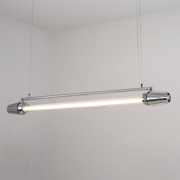 Industrial Aluminum Acrylic LED Island Chandelier