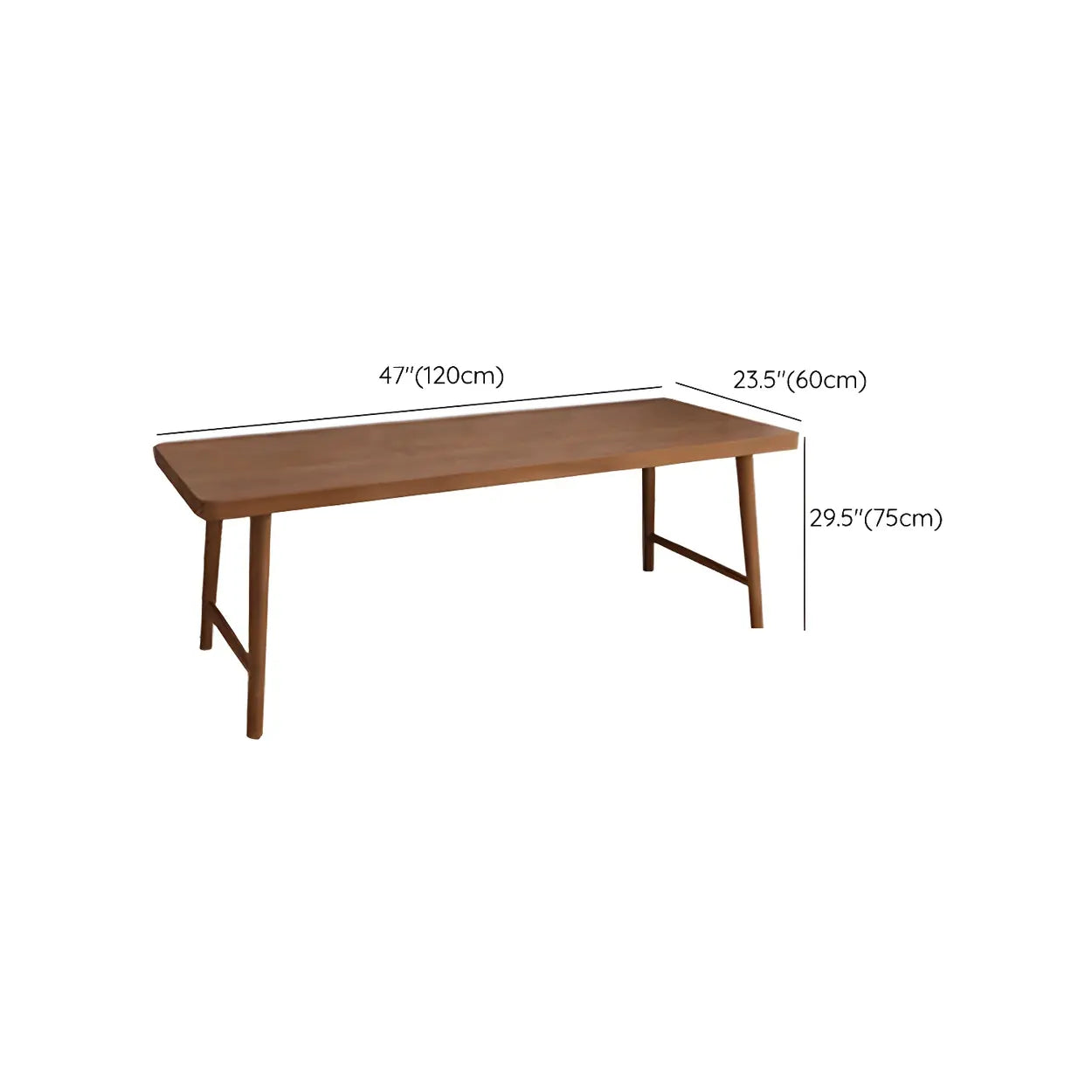 Contemporary Pine Wood Drawer H-Shape Writing Desk