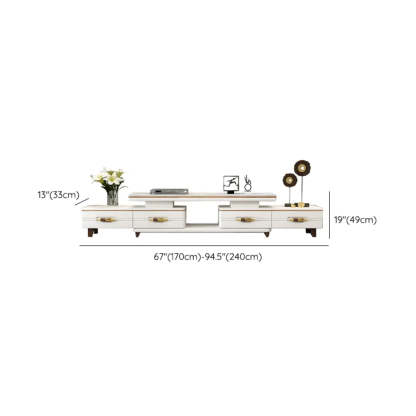 White modern sintered stand tv stands