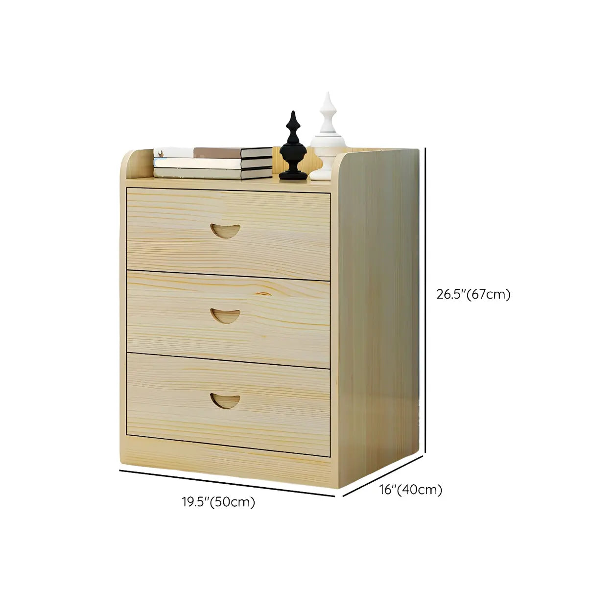 Vertical Natural Wood Dresser