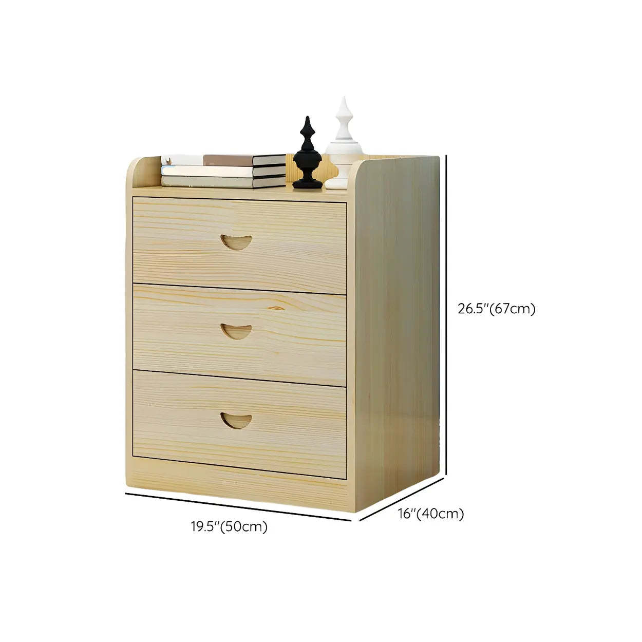 Vertical Natural Wood Dresser