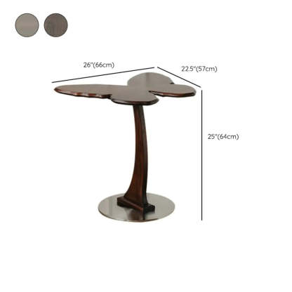 Mid-Century Butterfly Walnut Wood Side Table