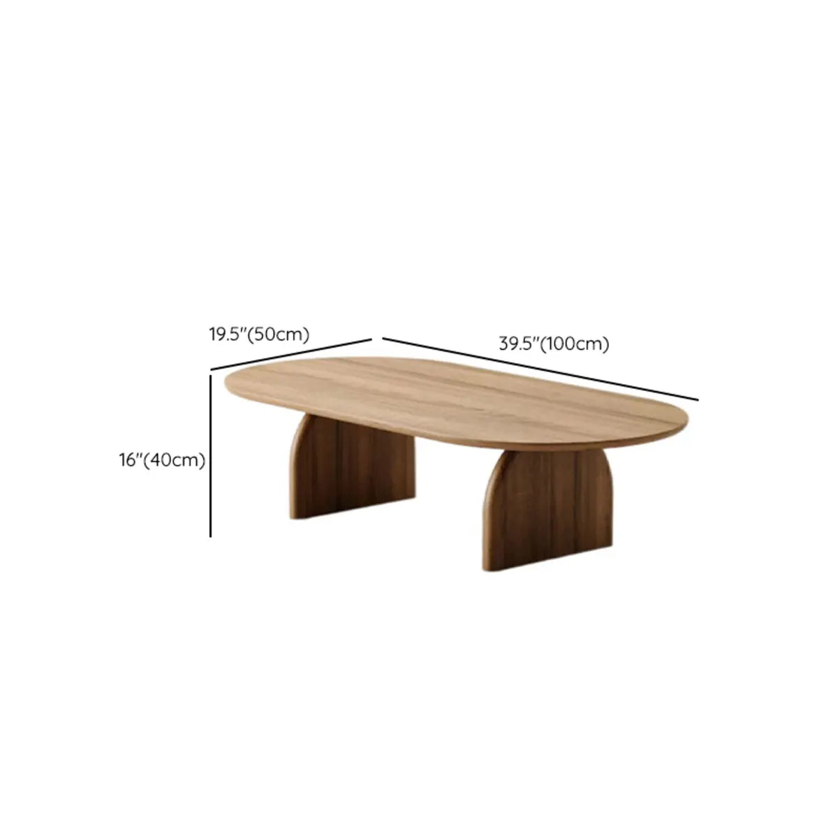 Scandinavian Natural Pine Sled Coffee Table