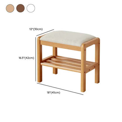 Upholstered Entryway Bench with Shoe Shelf