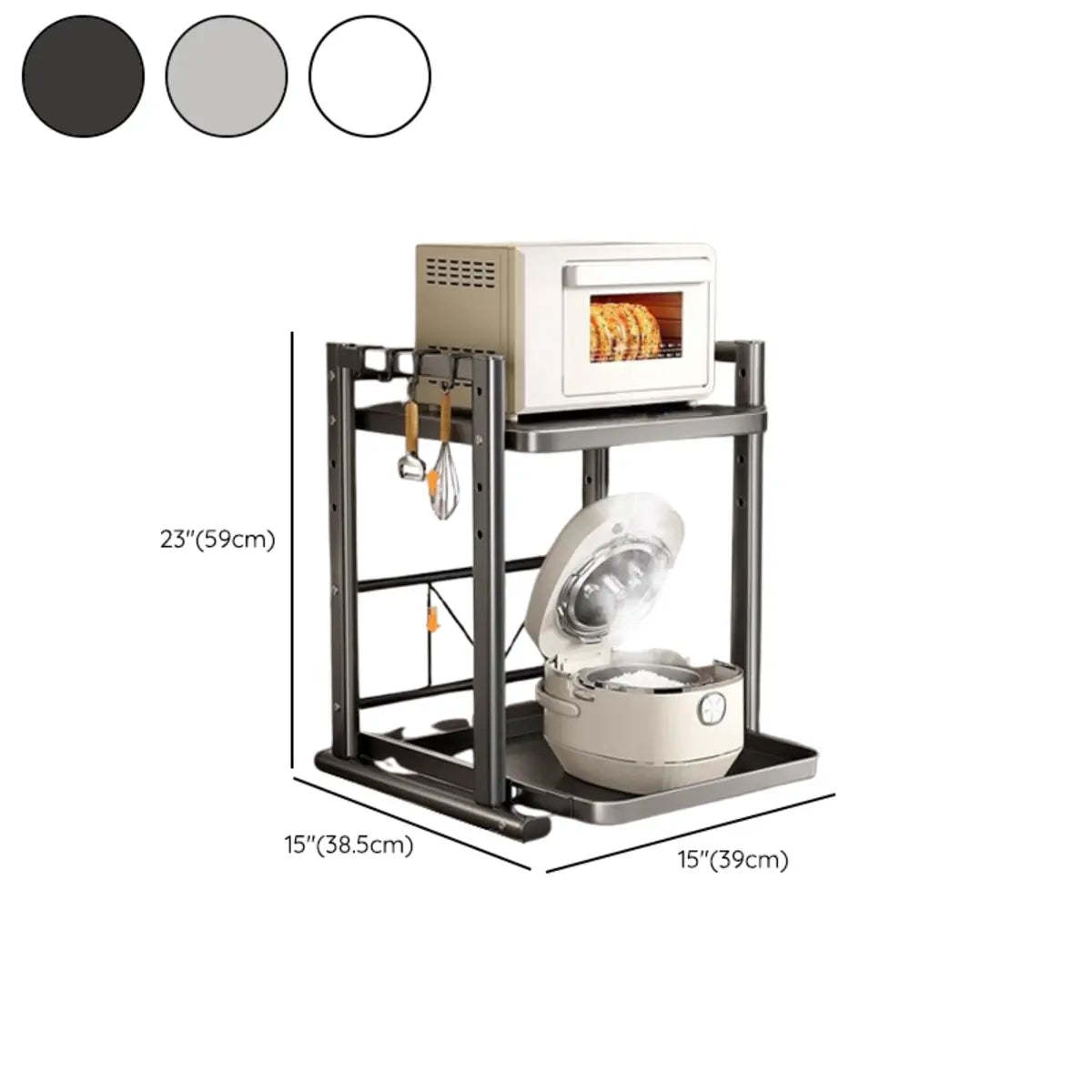 White Rust Resistant Steel Baker's Rack with Shelves