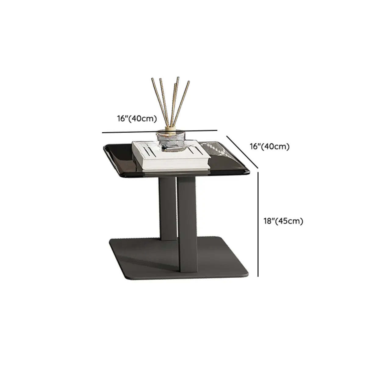 Rectangle Glass Drawer Steel Bunching Coffee Table