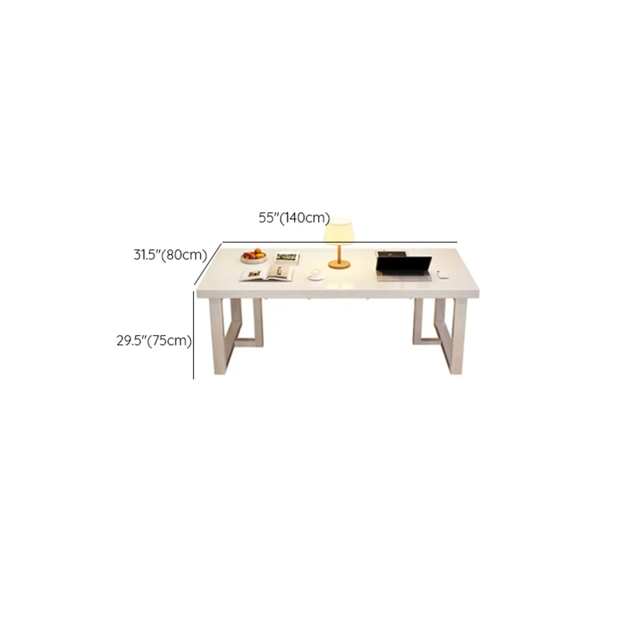 White Multi-Person Wood Writing Desk