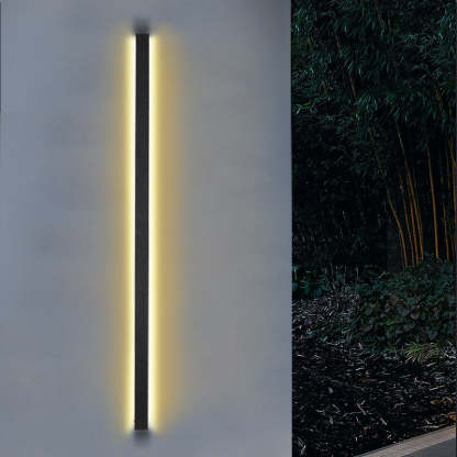 Waterproof Outdoor Long Strip Black Modern Porch Lights Outdoor Wall Lights-Lighom