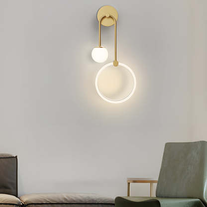 Modern Acrylic Ring 2-Light LED Wall Sconce