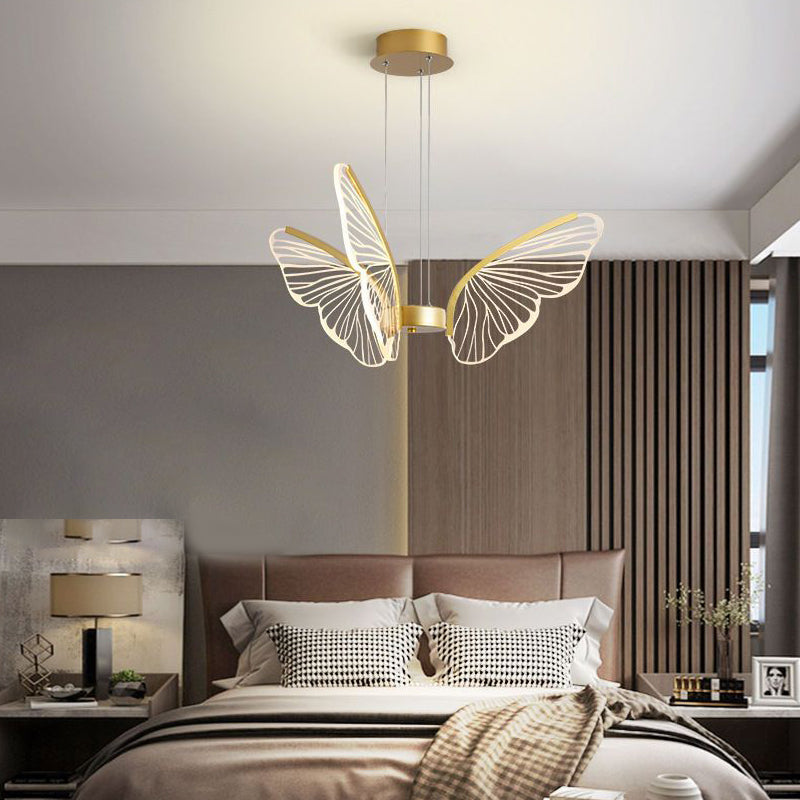 Butterflies LED Dimmable with Remote Control Modern Chandelier Hanging Lamp-Lighom