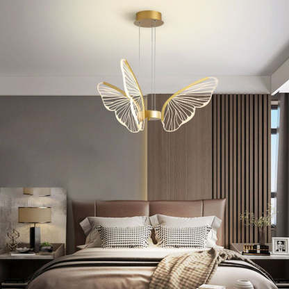 Butterflies LED Dimmable with Remote Control Modern Chandelier Hanging Lamp-Lighom
