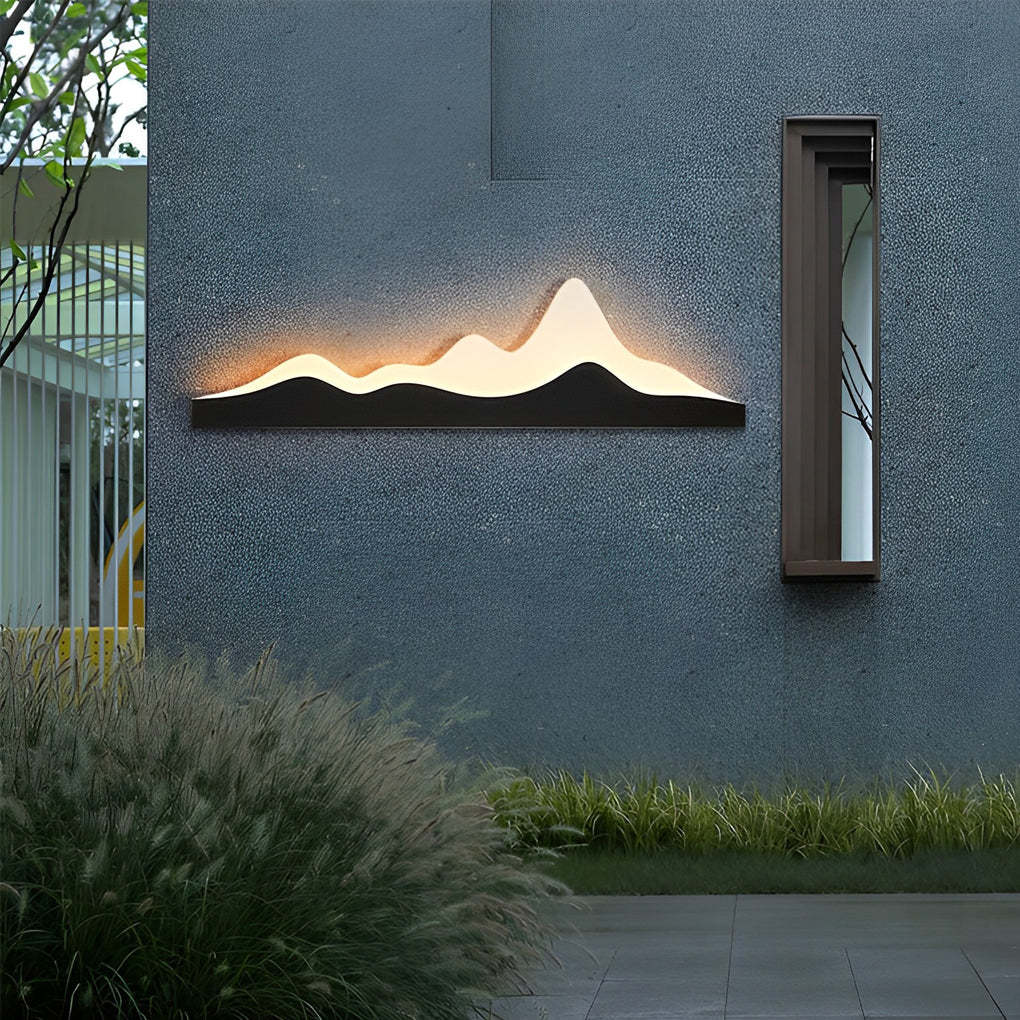Mountain Scenery Creative Waterproof LED Modern Outdoor Wall Lights-Lighom