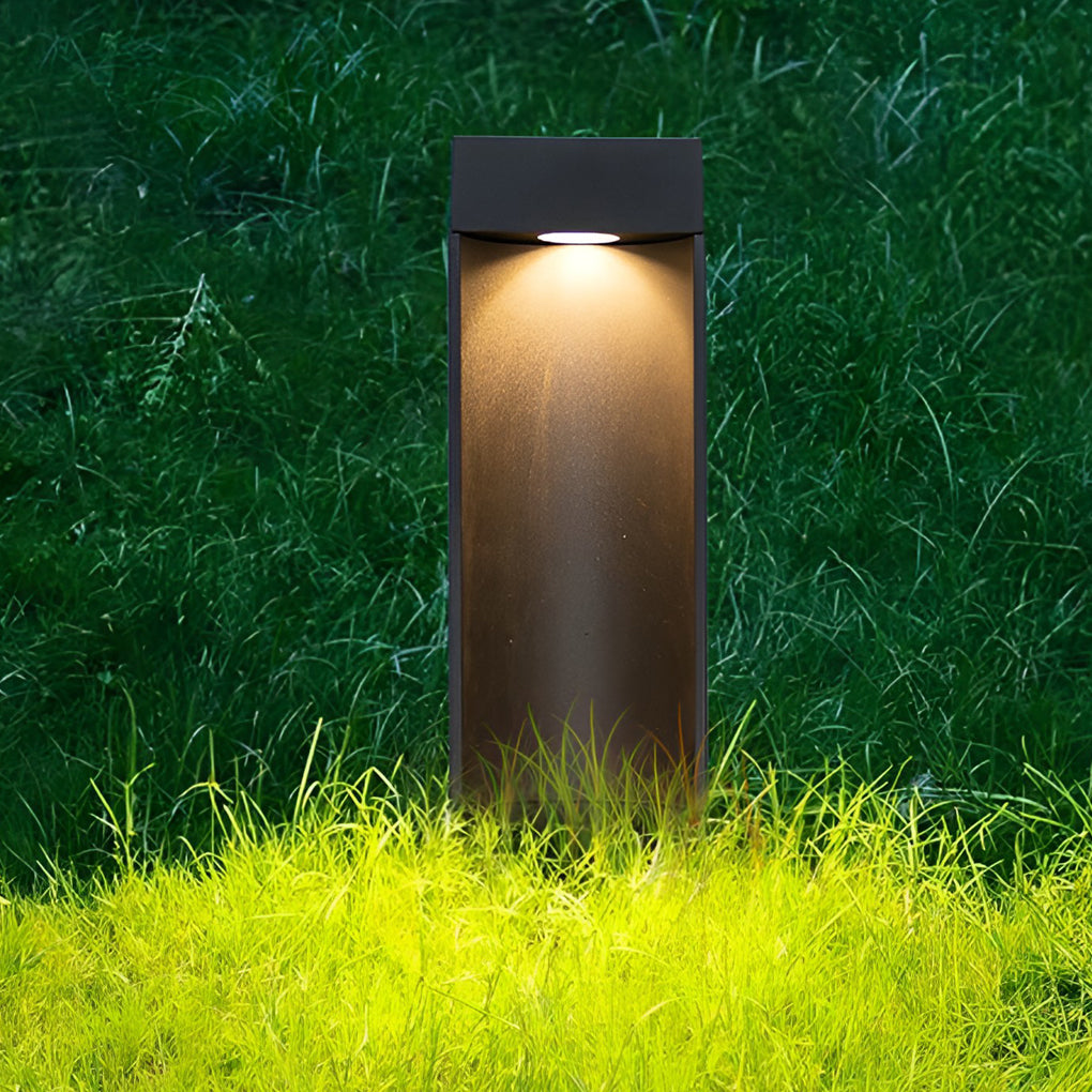 Modern 5W Black LED Open-Front Outdoor Lawn Light