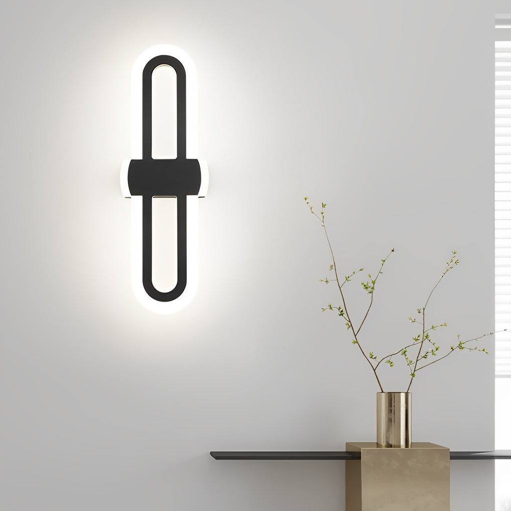 Rounded Rectangular LED Modern Wall Sconce