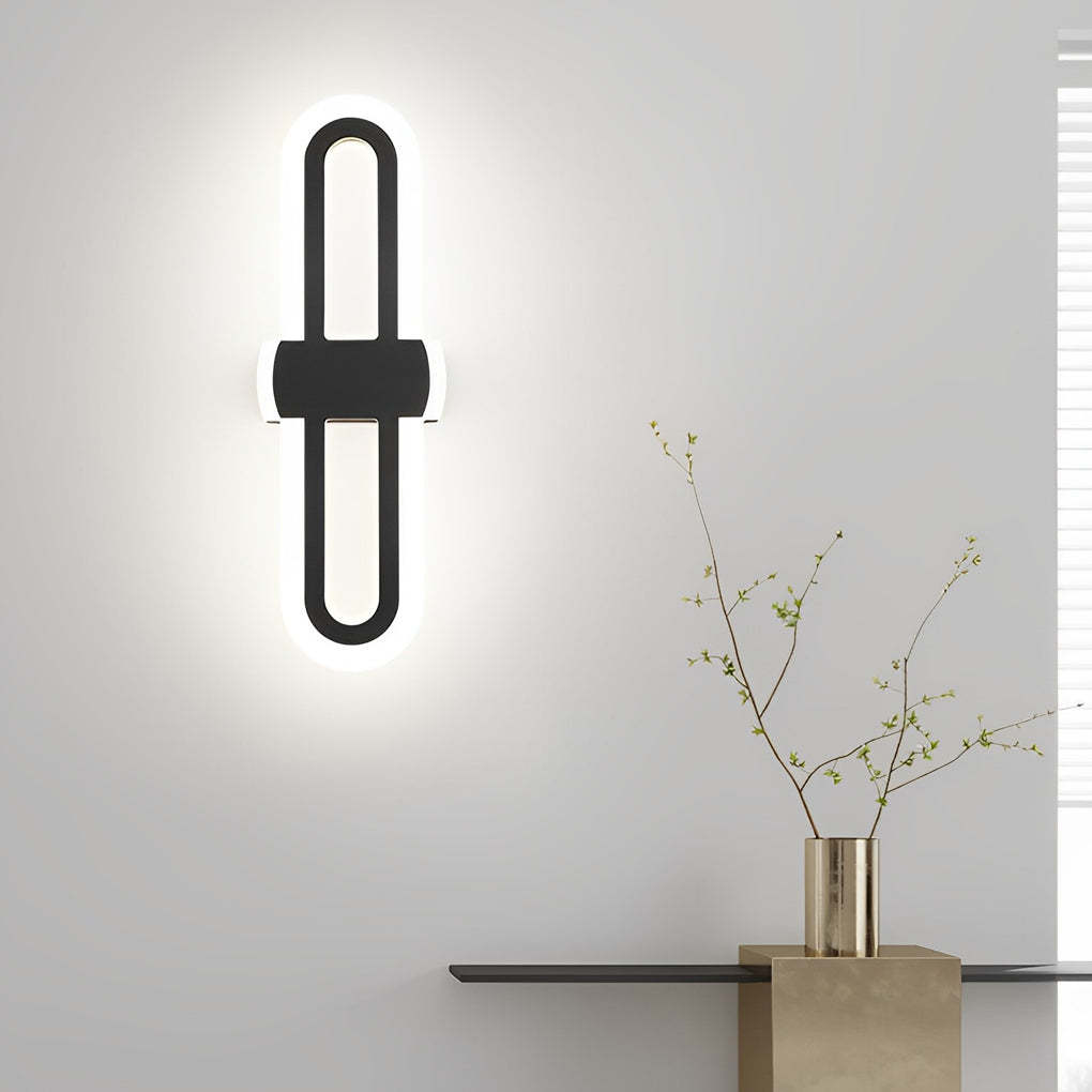 Rounded Rectangular LED Modern Wall Sconce