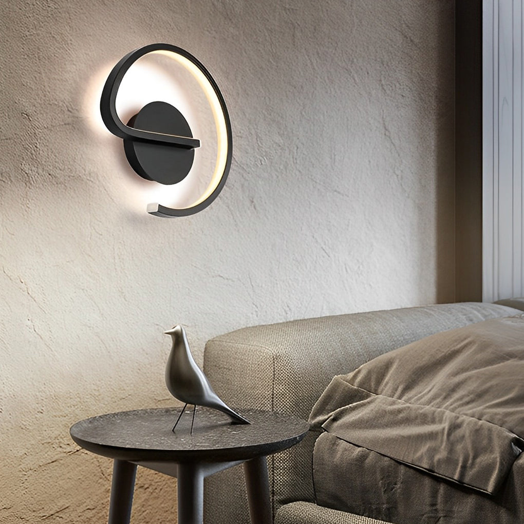 Modern decorative artistic black synthetic wall sconces — Cool White (6000K) / Matte Black