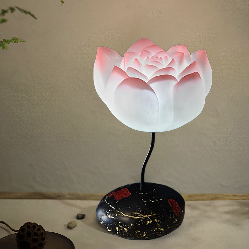 Short Fancy Lotus Aesthetic LED Flower Floor Lamp