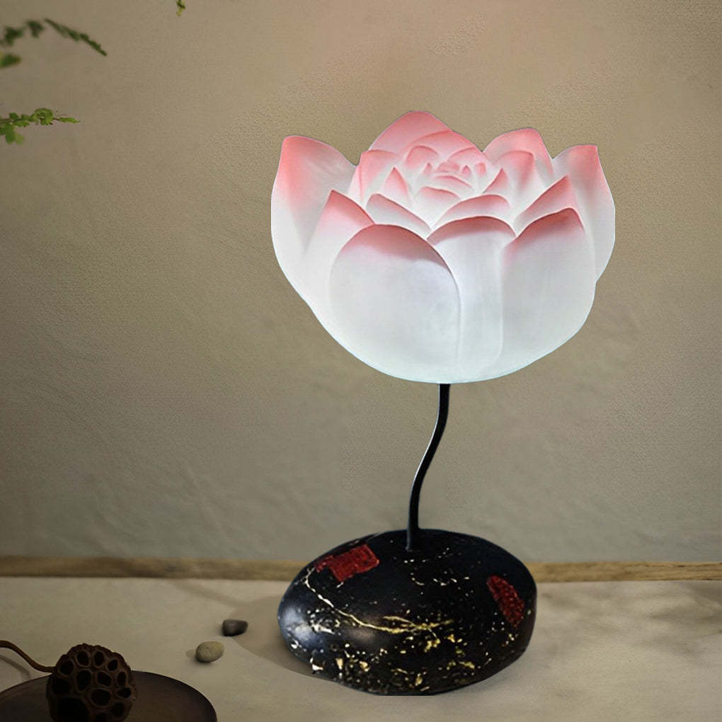 Short Fancy Lotus Aesthetic LED Flower Floor Lamp