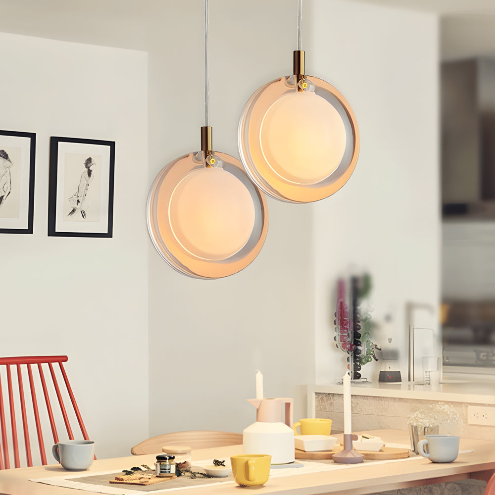 Round Glass Postmodern Pendant Light