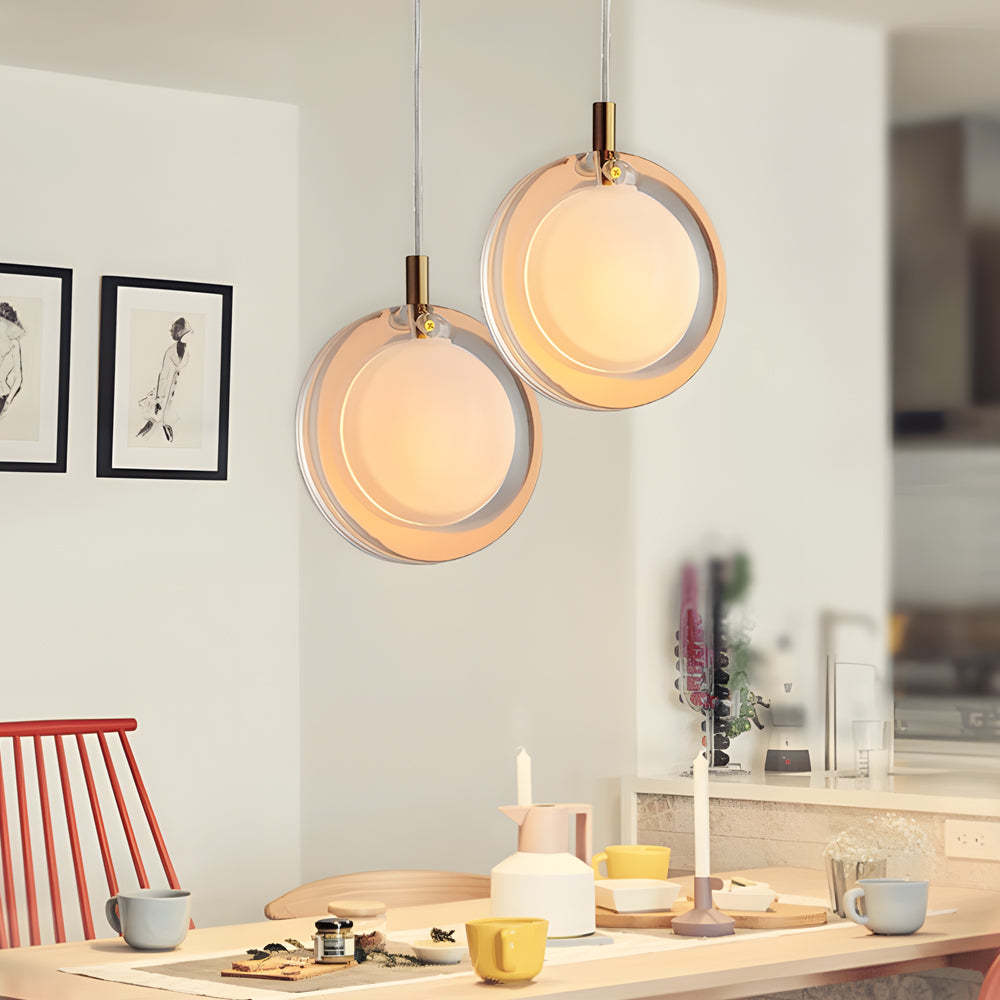 Round Glass Postmodern Pendant Light