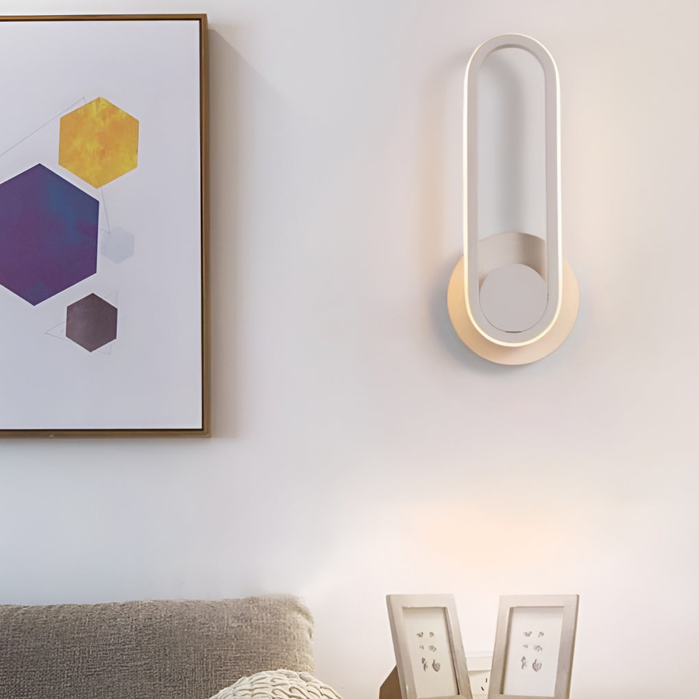 330° Rotatable Rounded Rectangular LED Nordic Wall Lamp Wall Sconce Lighting-Lighom
