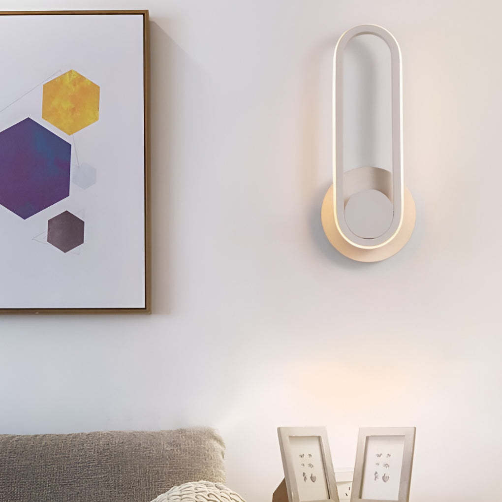 330° Rotatable Rounded Rectangular LED Nordic Wall Lamp Wall Sconce Lighting-Lighom
