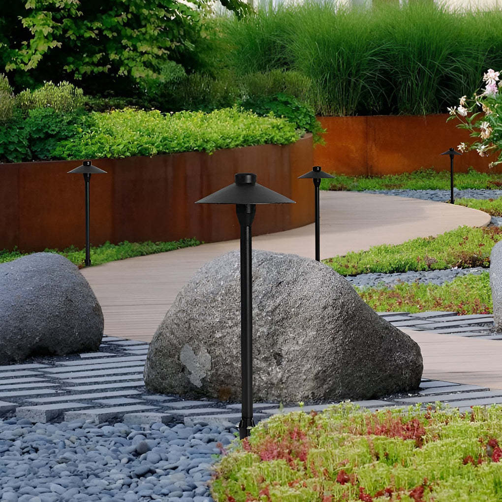 Mushroom Shaped Waterproof 7W LED Black Modern Outdoor Path Lights-Lighom