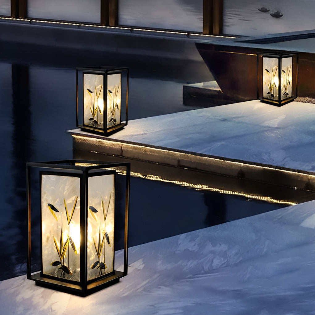 Artistic Solar LED Path Lights with Landscape Pattern-Lighom