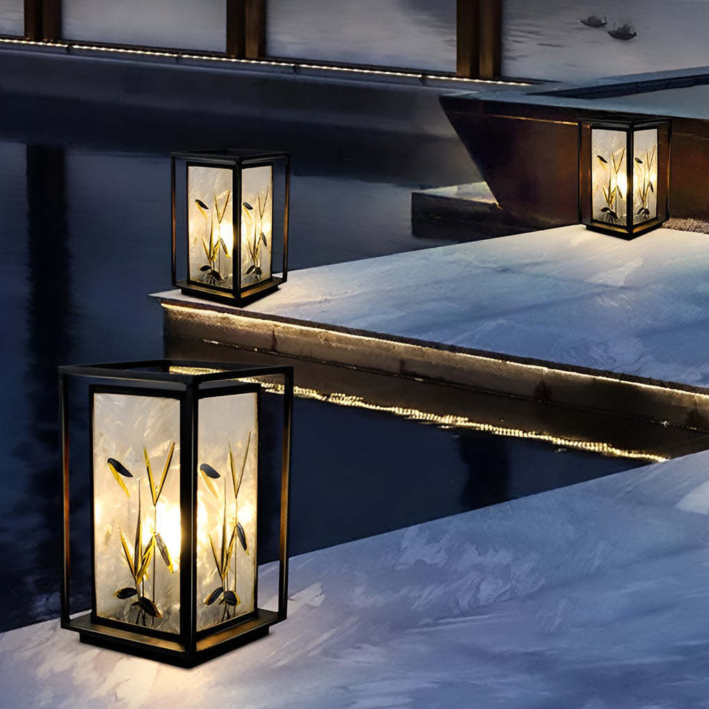Artistic Solar LED Path Lights with Landscape Pattern-Lighom