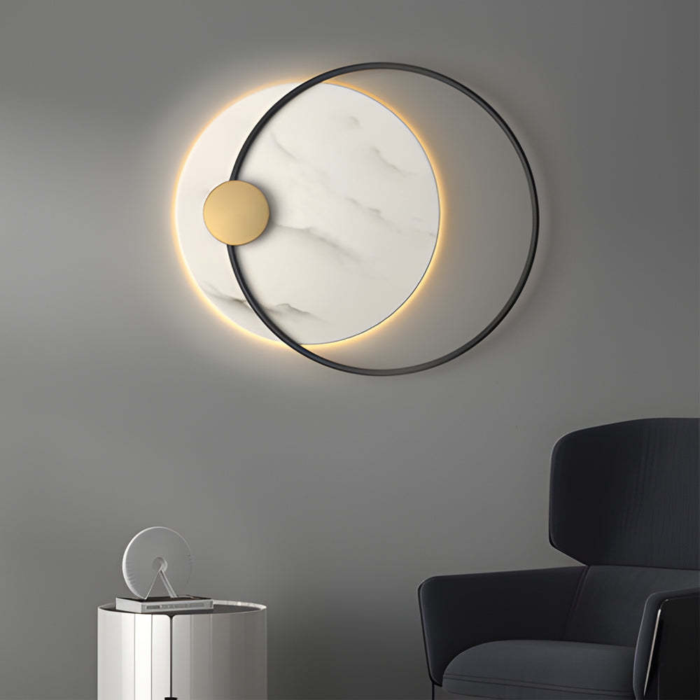 Round Marble Decorative LED Wall Sconce