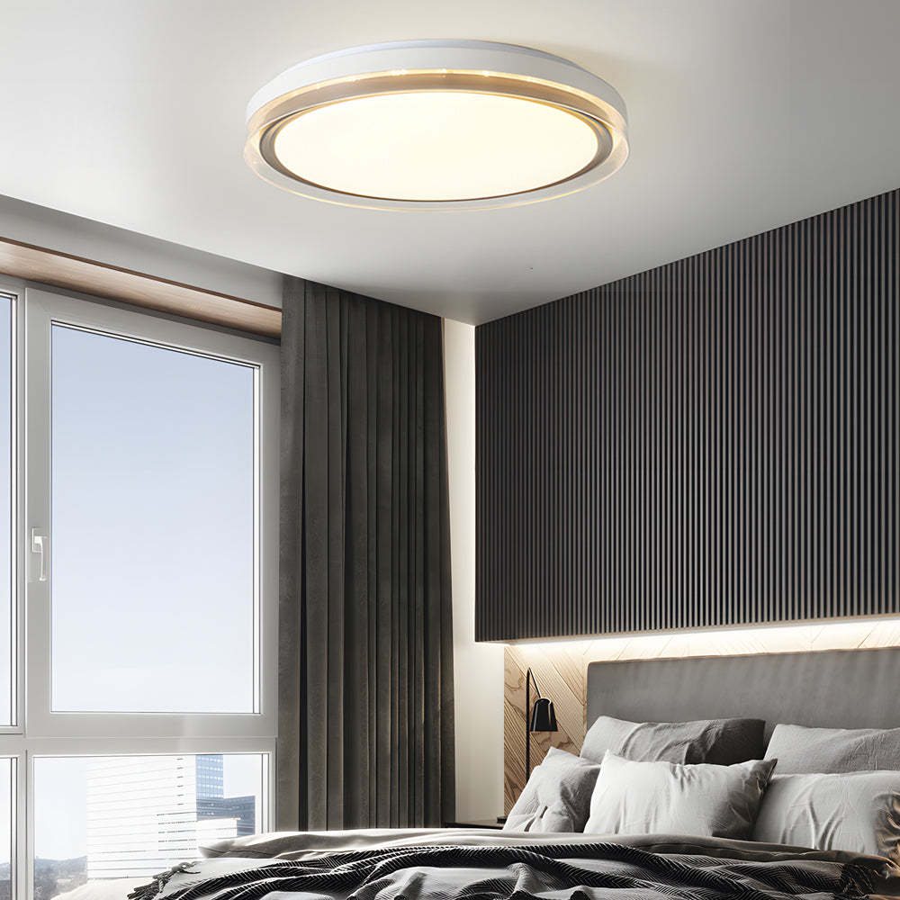 Round Acrylic Dimmable LED White Modern Ceiling Light
