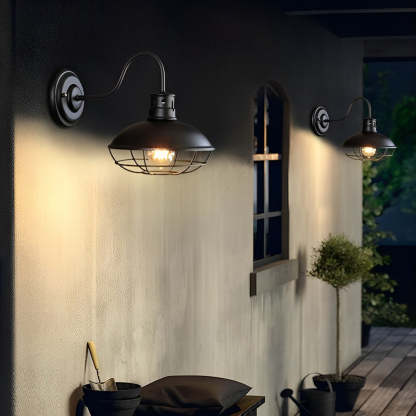Retro Iron LED Waterproof Industrial Style Outdoor Wall Lights Wall Lamp-Lighom