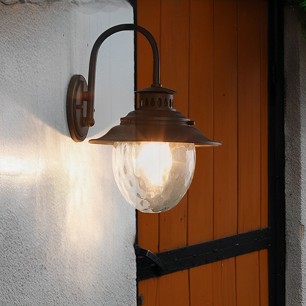 Creative Glass Metal LED Waterproof Modern Outdoor Wall Lamp Wall Sconce Lighting-Lighom