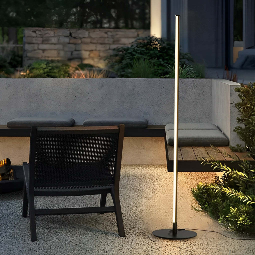 Waterproof Minimalist Outdoor Strip LED Floor Lamp-Lighom