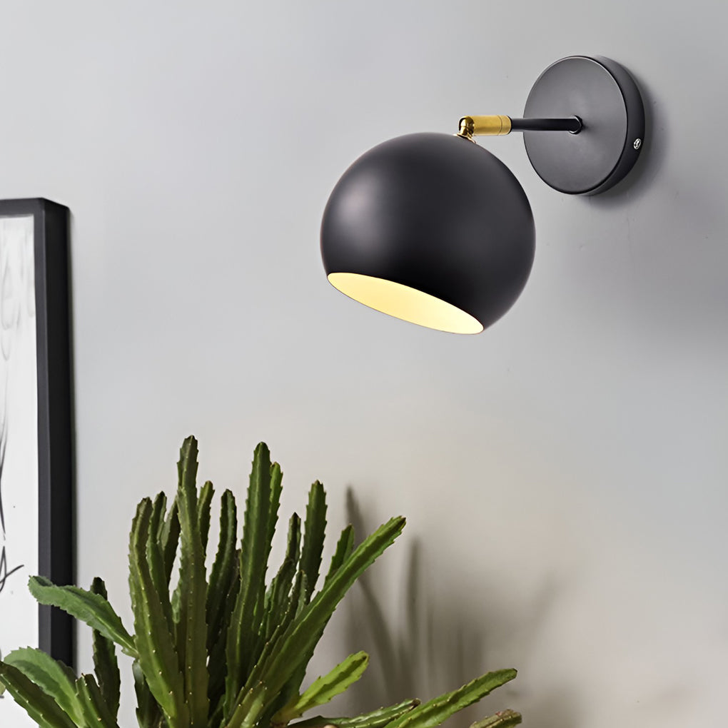 Adjustable Hemispherical Nordic Plug-In Wall Sconce