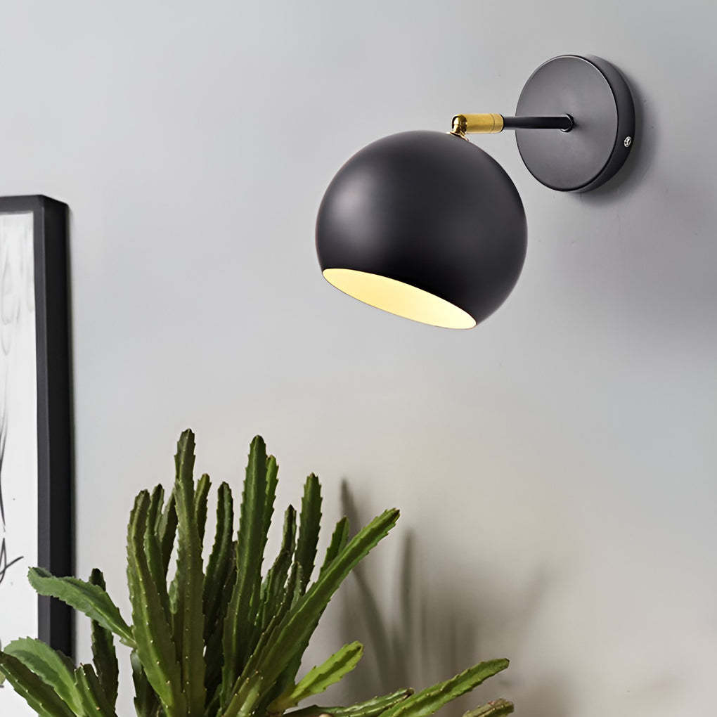 Adjustable Hemispherical Nordic Plug-In Wall Sconce