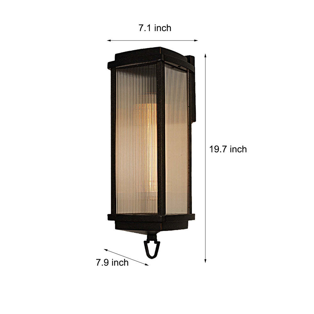 1 Head 19.7-inch Outdoor Wall Lantern Sconce-Lighom