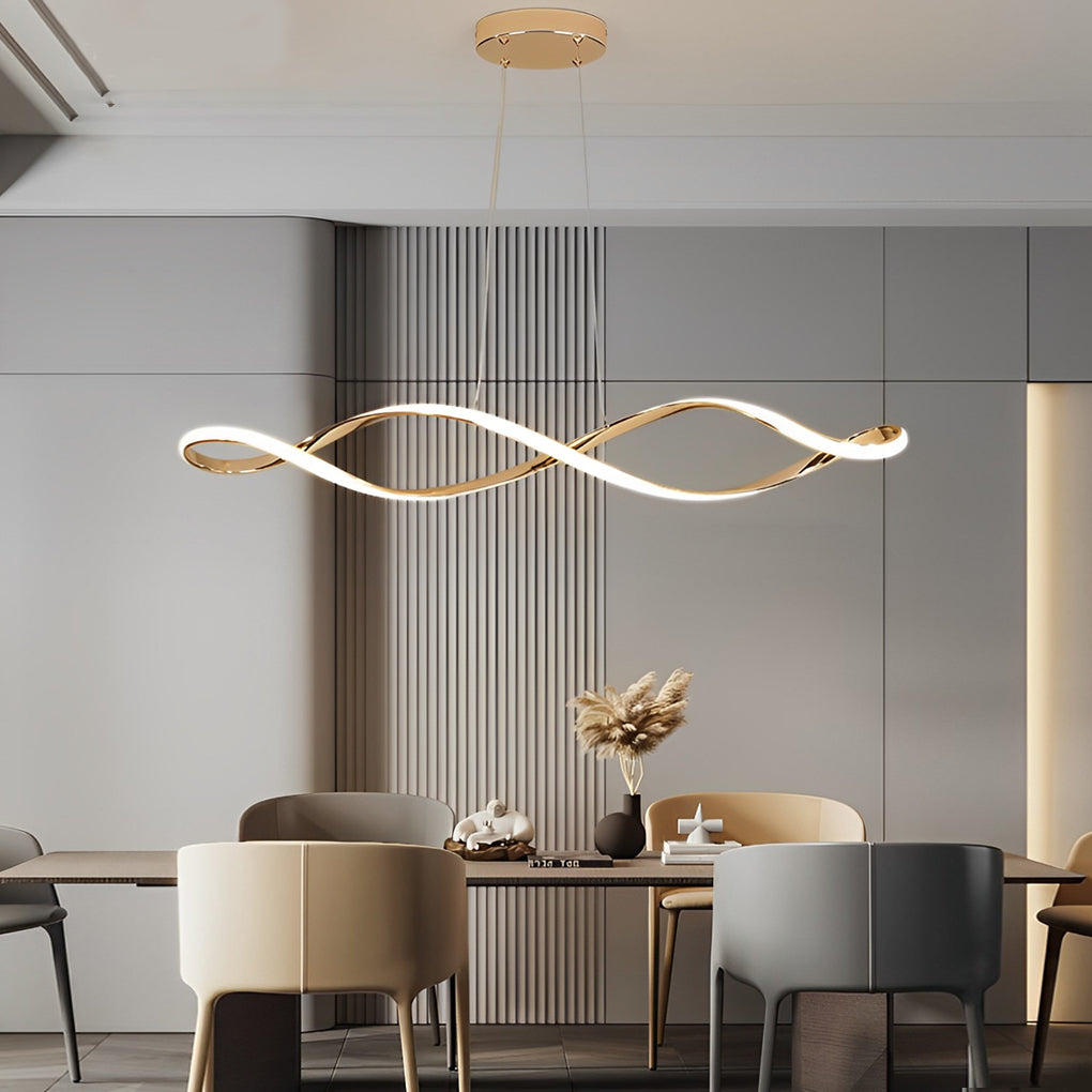 Wave Dimmable LED Modern Chandelier