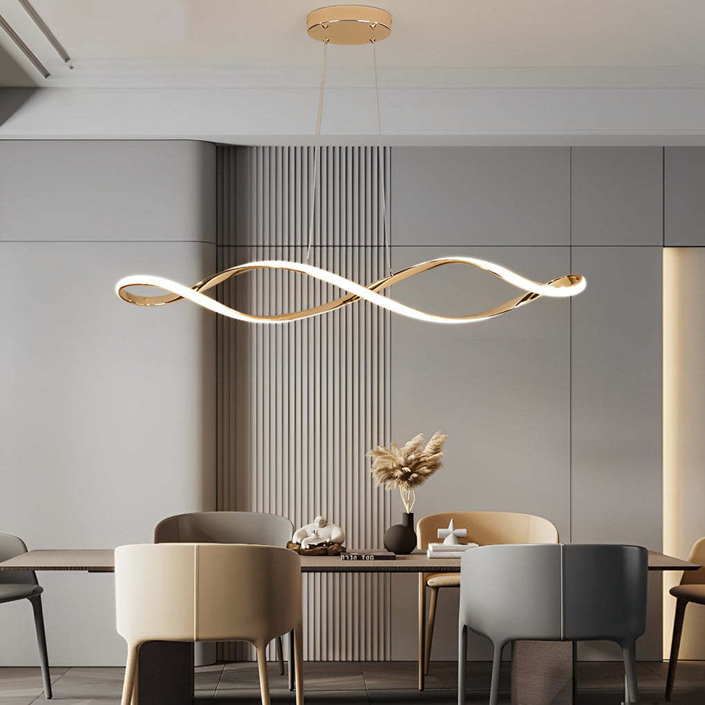 Wave Dimmable LED Modern Chandelier