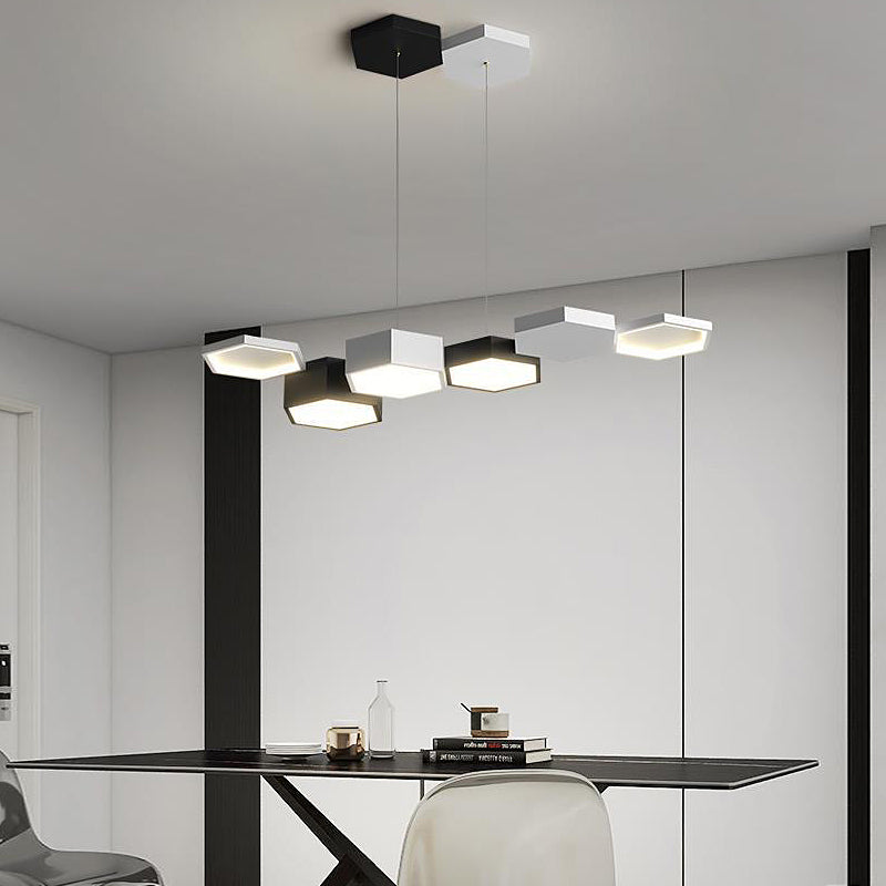 Geometric Minimalist Dimmable LED Modern Dining Chandelier