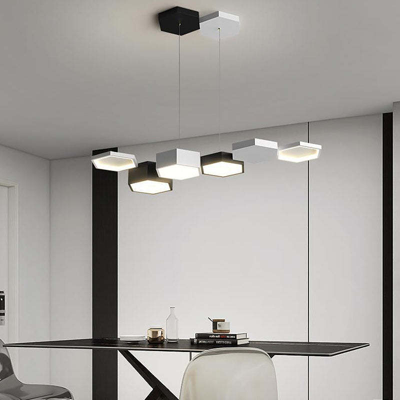 Geometric Minimalist Dimmable LED Modern Dining Chandelier