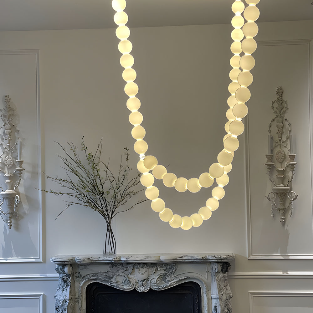 Italian style white pendant lighting in acrylic — 47.2" / Natural White (4000K)
