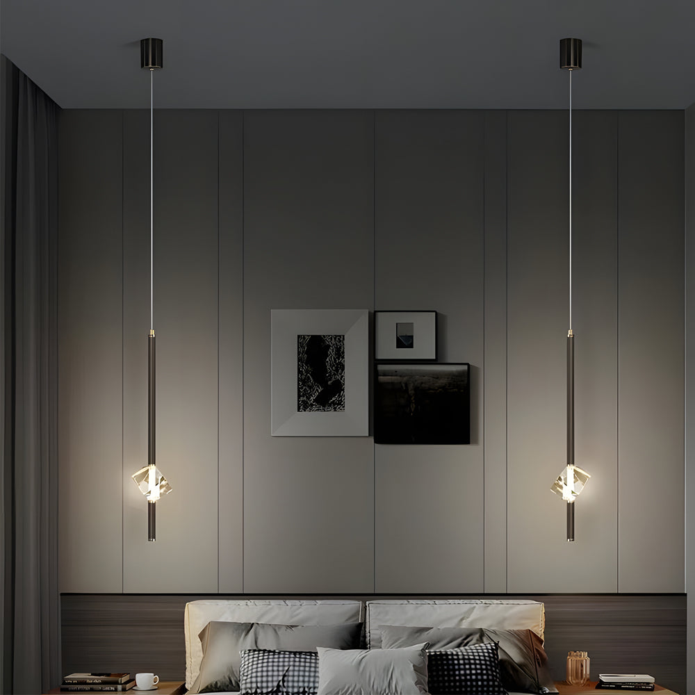 Lighom modern 1-light 3-step bronze pendant lighting — Matte Black