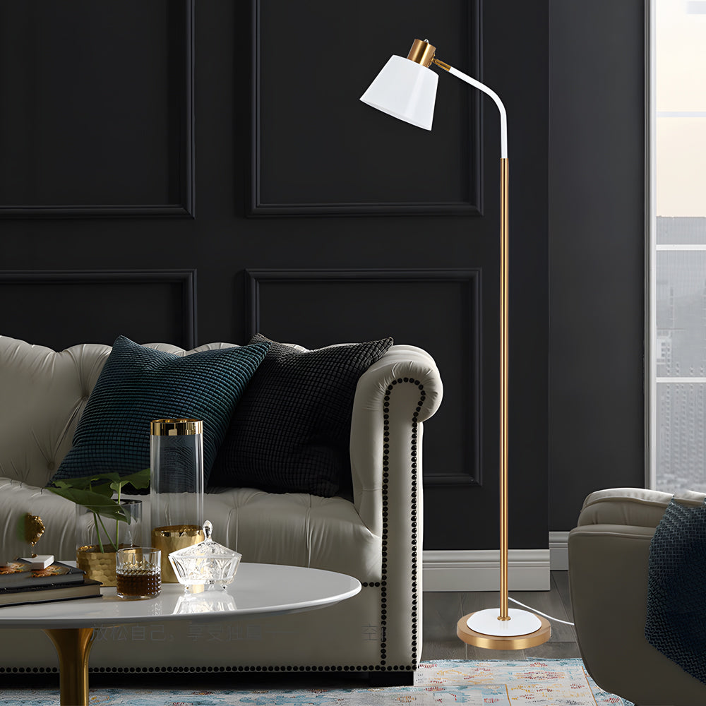 62" Metal 1-Bulb Rotatable Reading Floor Lamp