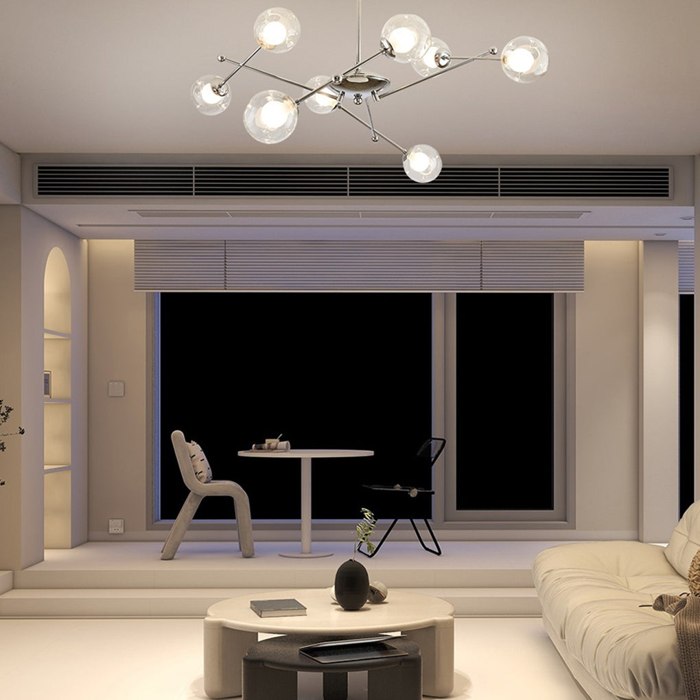 Minimalist Dimmable Glass Globe American Chandelier